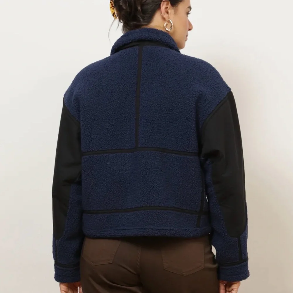 Loup Navy Shearling Bomber Jacket - Picture 7 of 7